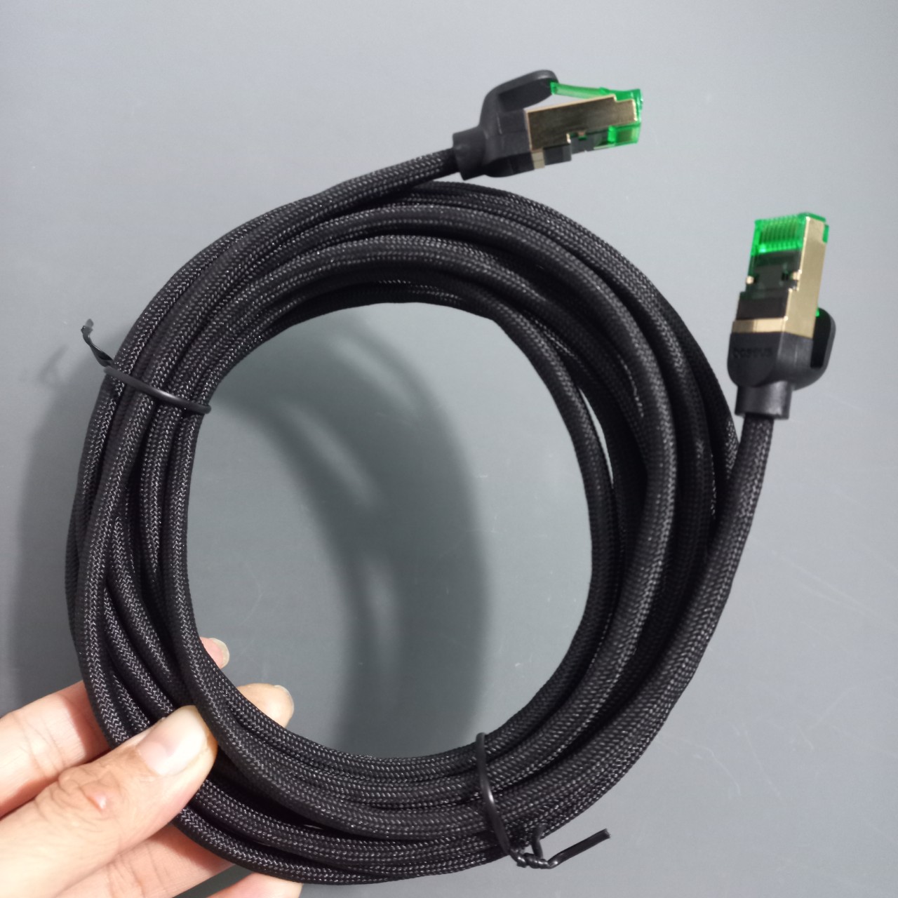 Cáp mạng LAN CAT8 dây dù bện kết nối internet tốc độ cao 40Gbps 2000Hz Baseus Ethernet Braided Cable _ hàng chính hãng