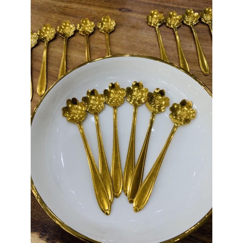 THÌA HOA INOX UỐNG CAFE TRÀ CỰC XINH