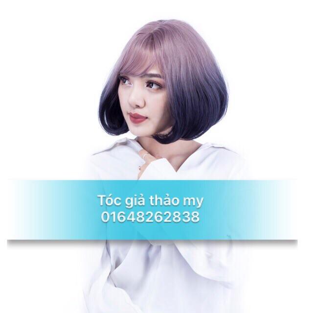 Tóc giả nguyện đầu omber 7 màu - Tặng lưới chùm tóc
