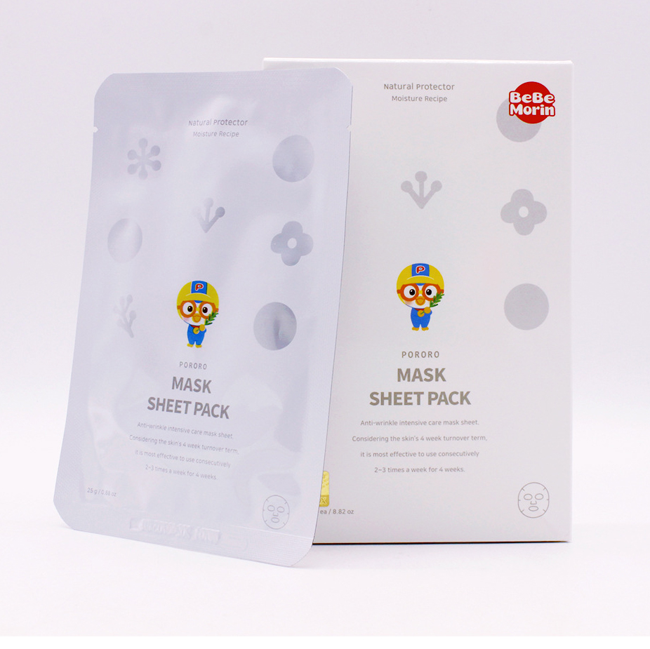 Hộp 10 mặt nạ dưỡng ẩm cho trẻ em 3-12 tuổi Pororo Mask Sheet Pack Hàn Quốc