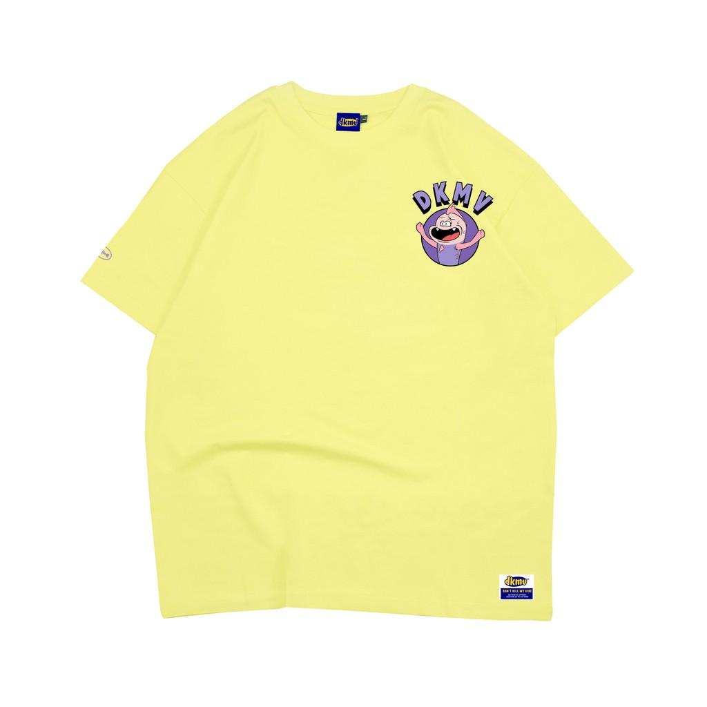 Áo thun nữ cotton màu vàng cổ tròn form rộng | DKMV Yellow Please Tee