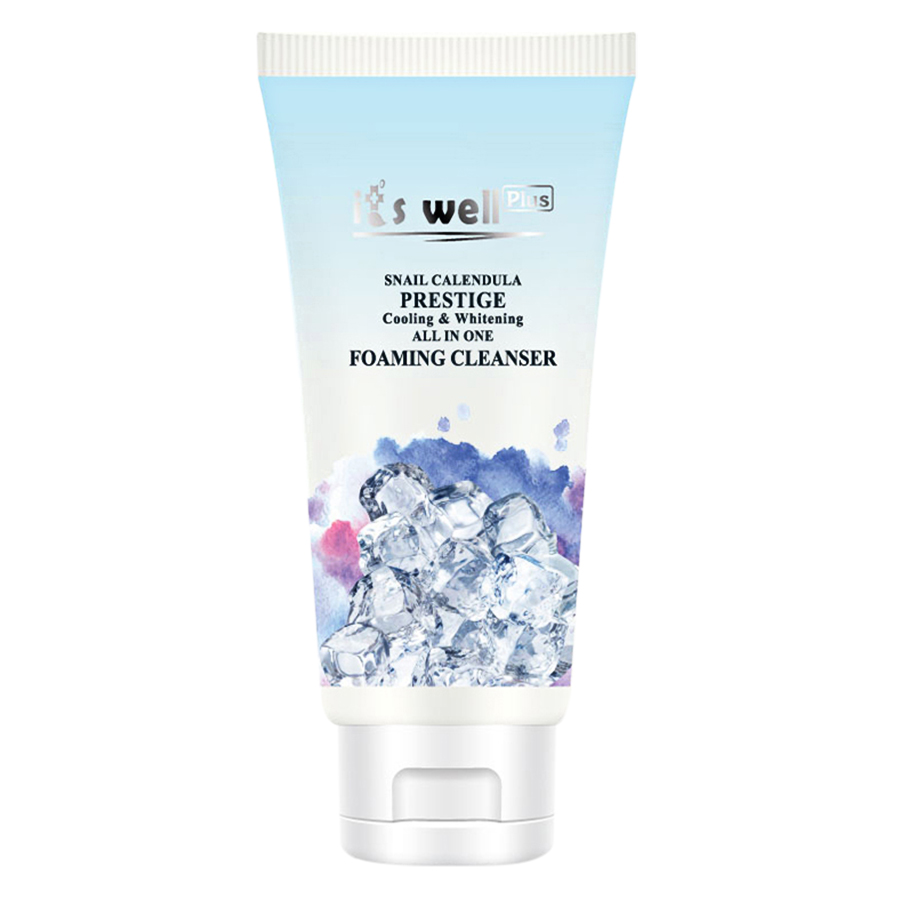 Sữa Rửa Mặt Làm Mát Và Dưỡng Trắng Da It's Well Plus Snail Calendula Prestige Cooling &amp; Whitening All In One Foaming Cleanser CPFC-C (150ml)