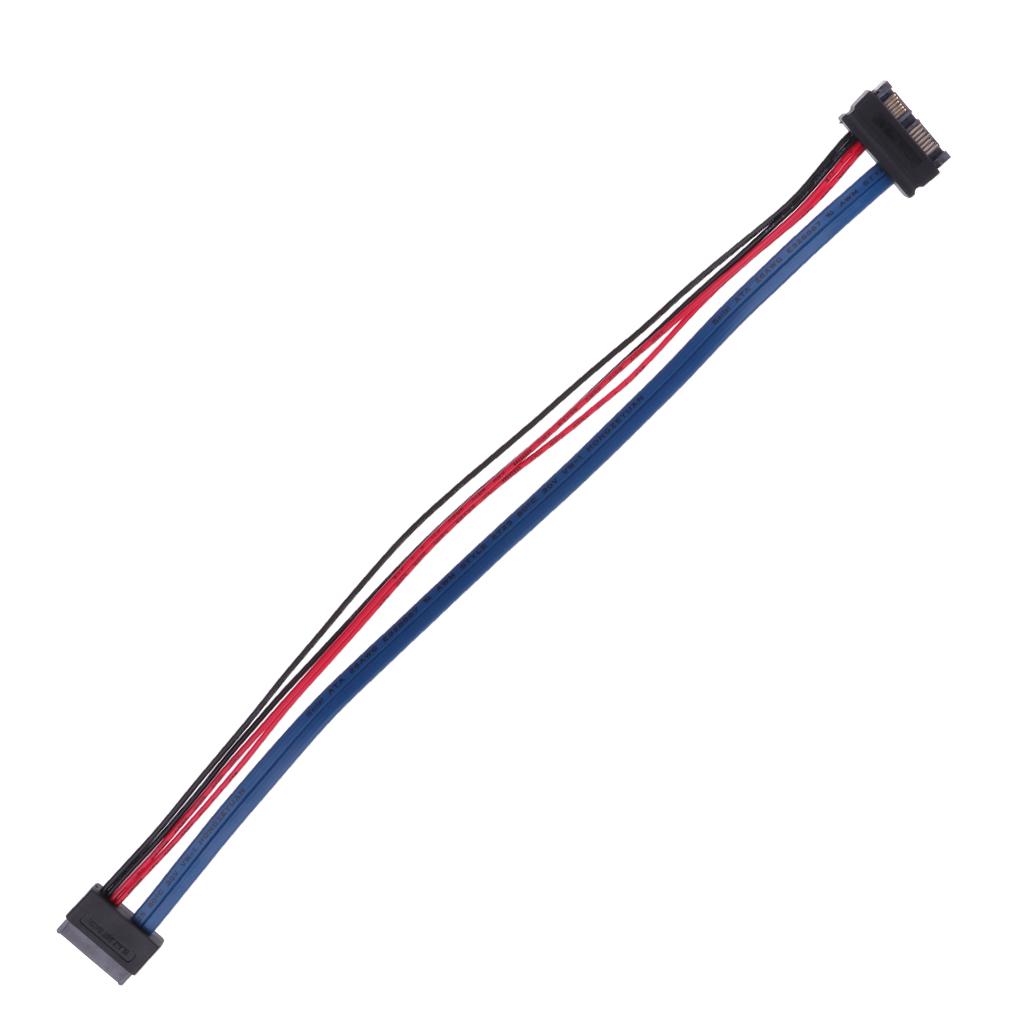 1Pcs SATA Cables Serial ATA 7+6Pin Male to 7+6Pin Female Extension 30cm