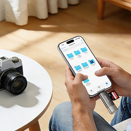 Cổng chuyển đổi Innostyle OTG NexaLink USB-C &amp; USB-A to SD/TF Card Reader CA-ST3 - Hàng chính hãng