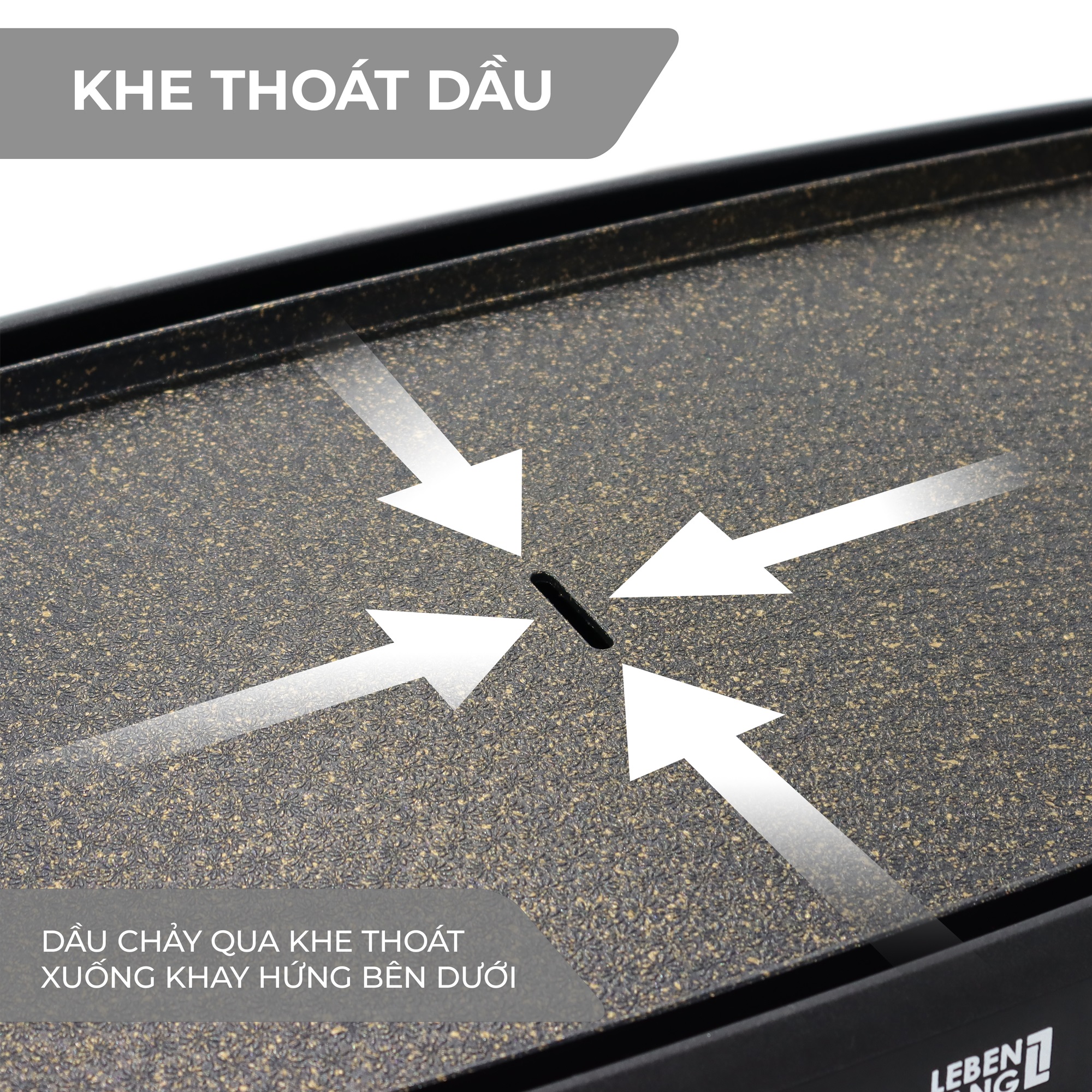 Bếp nướng điện không khói LEBENLANG LBDD5656, công suất 1800W, khay tháo rời tiện nghi vệ sinh - hàng chính hãng