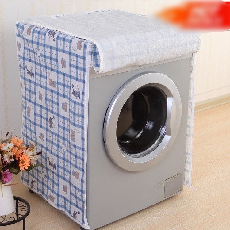 Áo phủ máy giặt cửa trước (ngang) , từ 9 - 10kg , vải dù 100/%, siêu bền , họa tiết nhiều màu , bảo vệ máy không bị dính bụi , nước khi để ngoài trời 