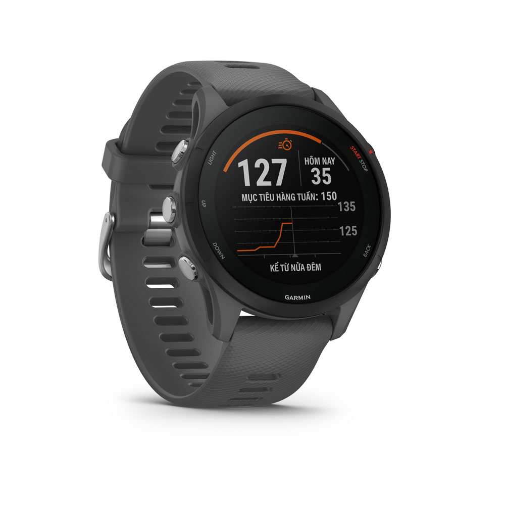 Đồng Hồ Thông Minh Garmin Forerunner 255 Basic GPS (Slate Grey) - Hàng Chính Hãng