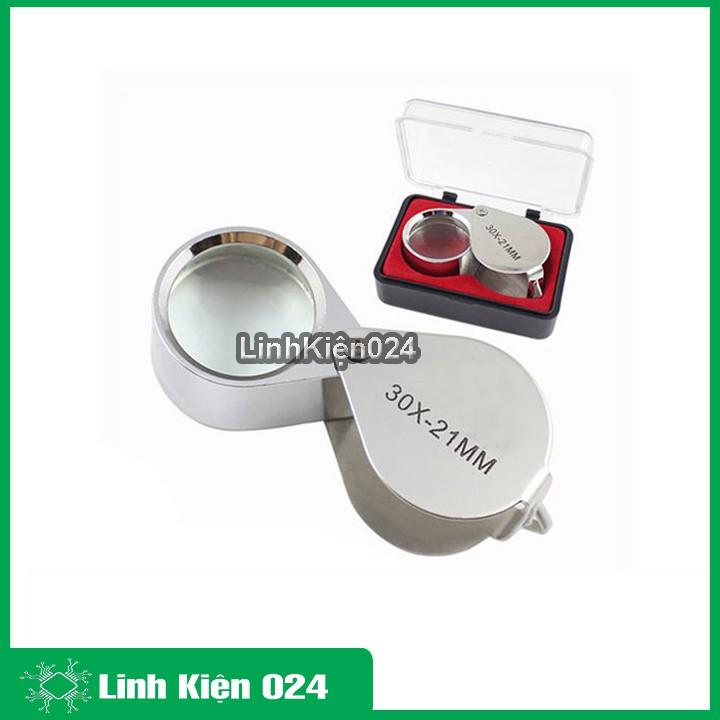 Kính Lúp Móc Khóa Cầm Tay Kim Loại 21mm Độ Phóng Đại Cao