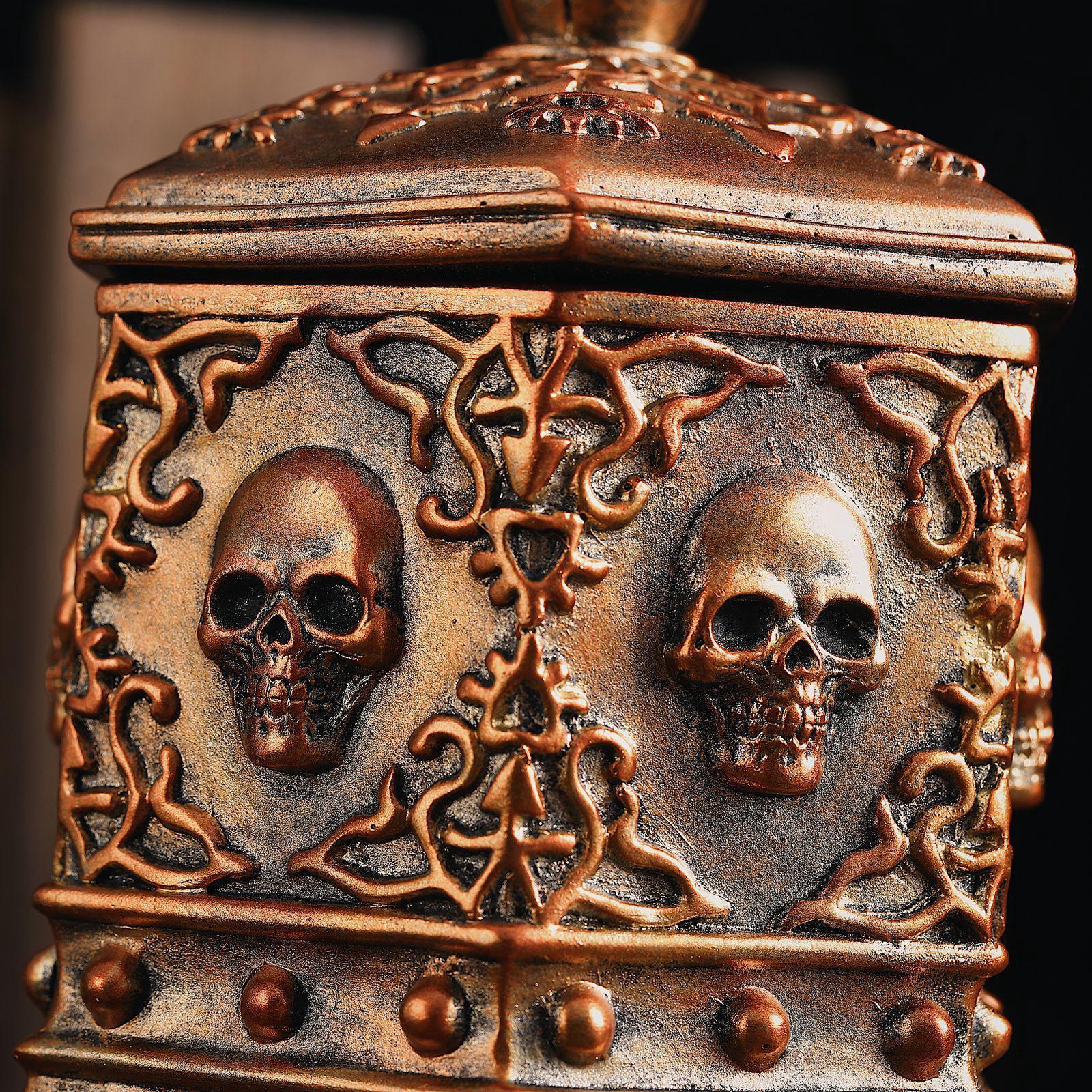Skull Jewelry Box Halloween Storage Organizer Earrings Keepsake Box