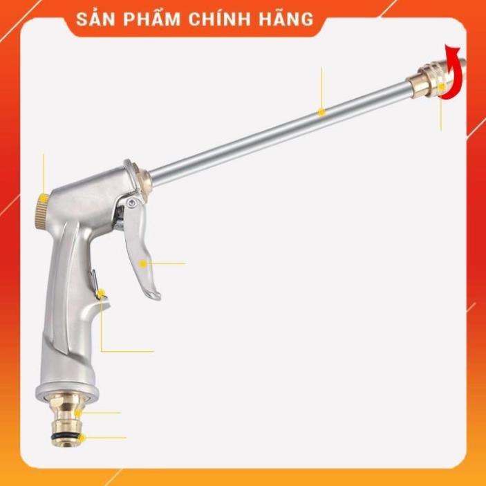 ️ Bộ dây vòi xịt nước rửa xe, tưới cây , tăng áp 3 lần, loại 20m 206701-2 đầu đồng,cút đồng+ mở chai
