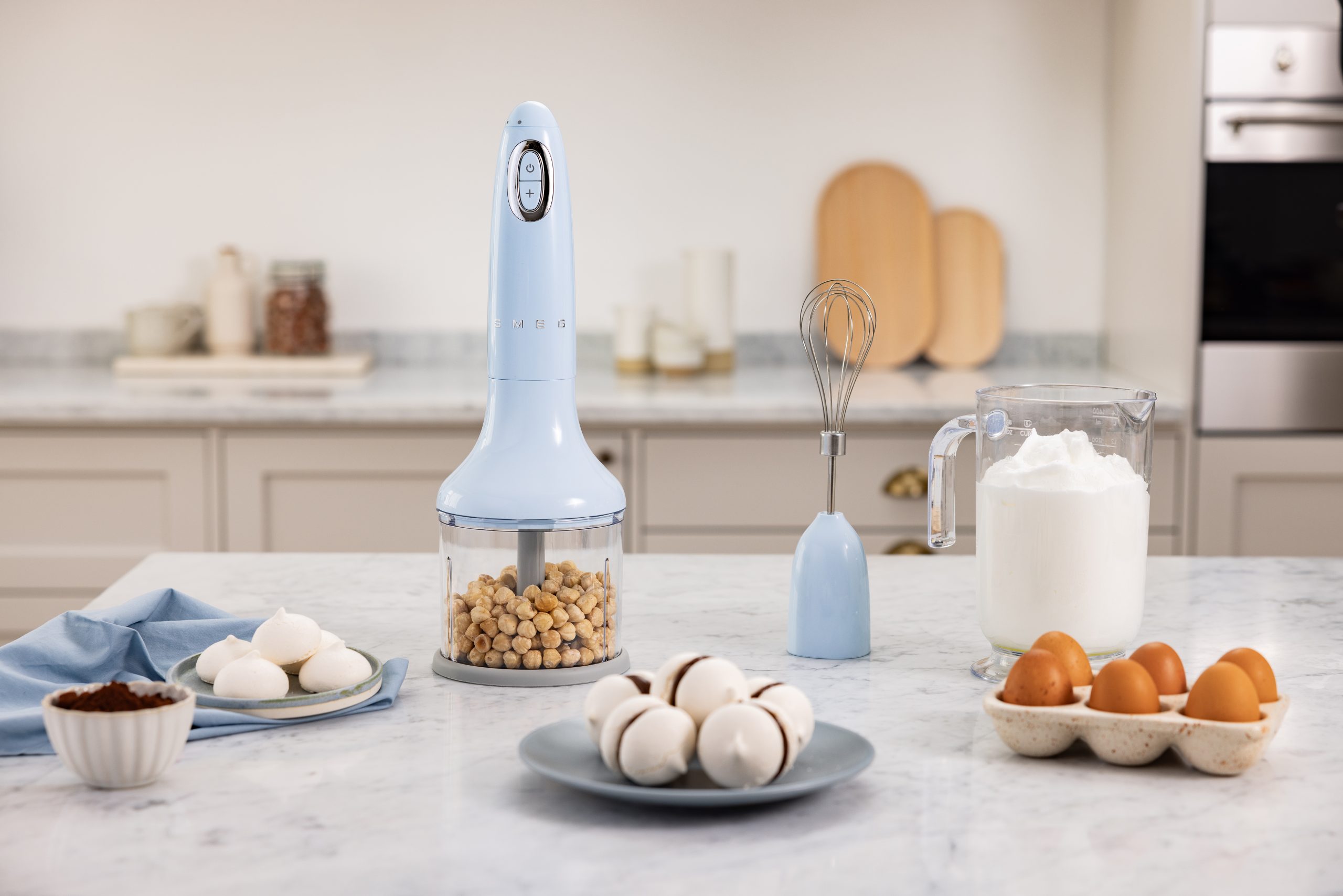 Máy xay cầm tay Smeg HBF03PBEU (màu xanh blue) Hàng chính hãng