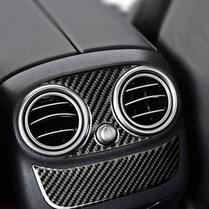 Bộ Miếng Dán Carbon Dán Trang Trí Cửa Gió Sau Xe Ô Tô Mercedes-Benz C-Class / W205 / C180 / C200 /C300 / GLC