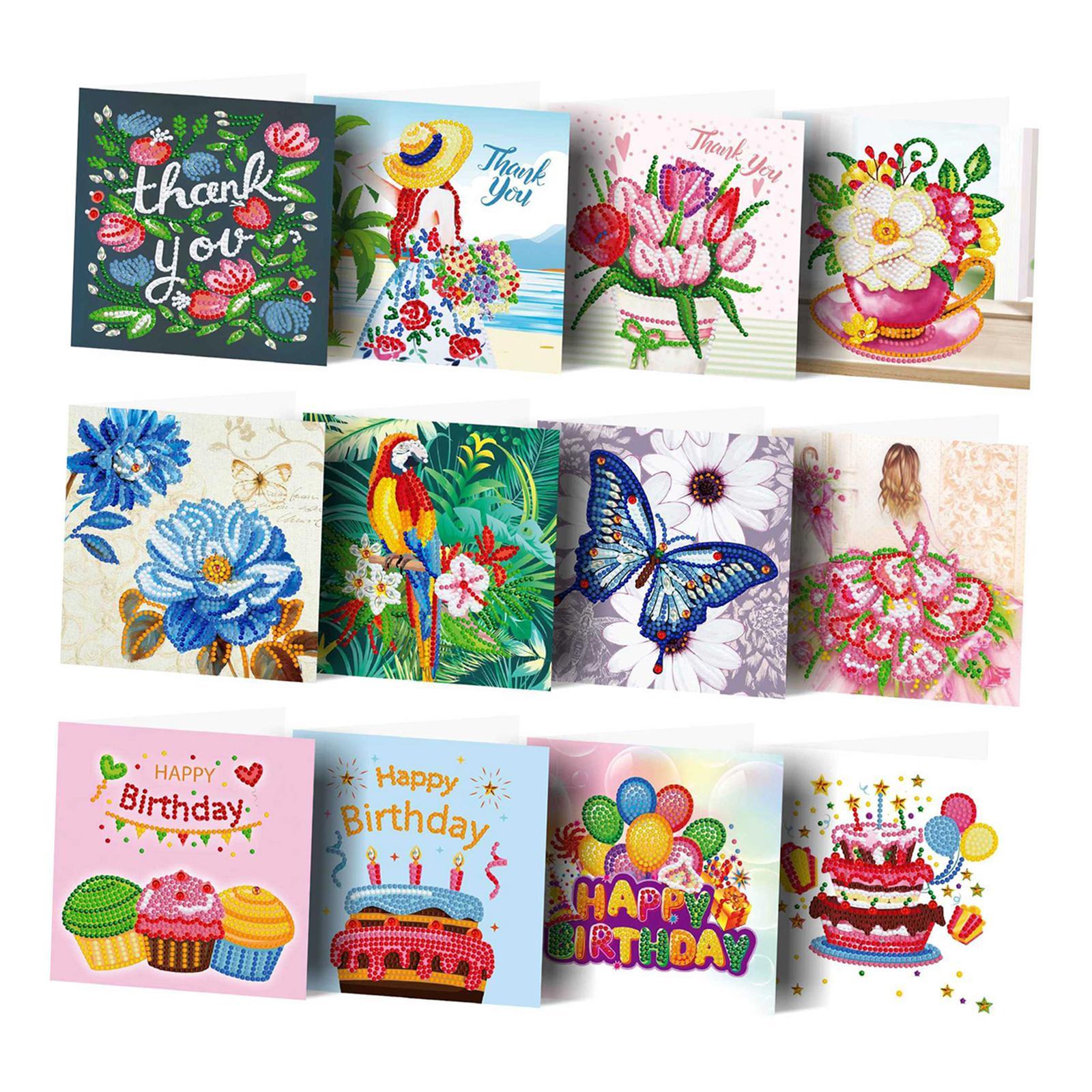 12 Pieces Craft Creative Greeting Cards for Xmas Holiday