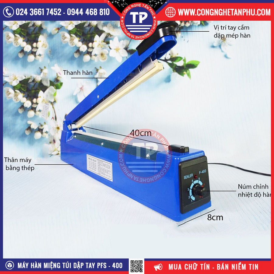 Máy hàn miệng túi dập tay PFS – 400