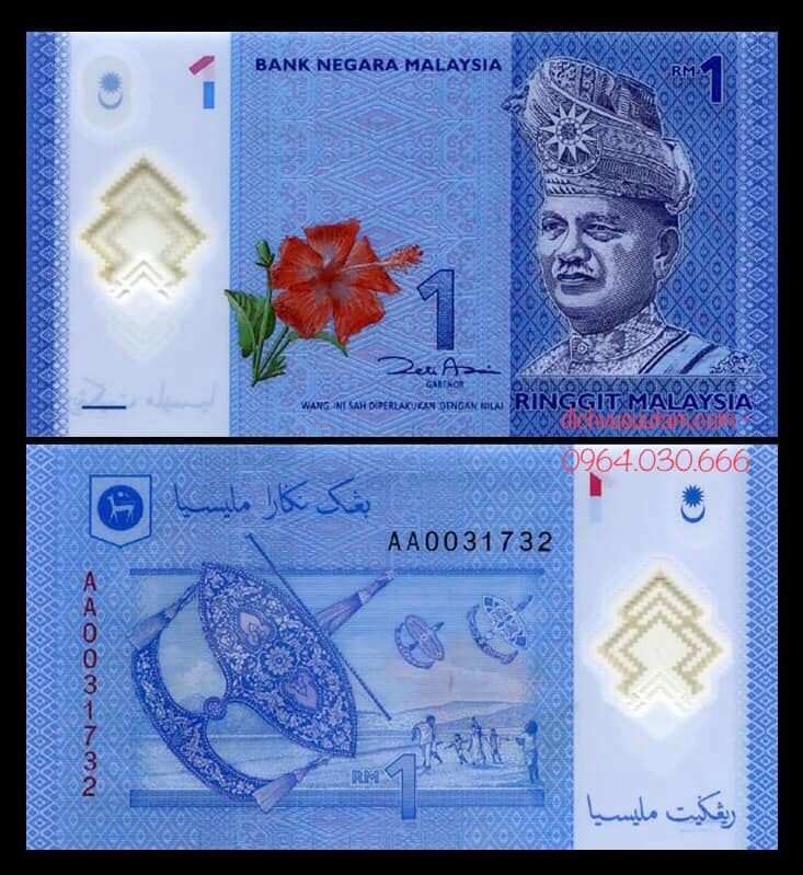 Tiền Malaysia sưu tầm 1 ringgit polymer