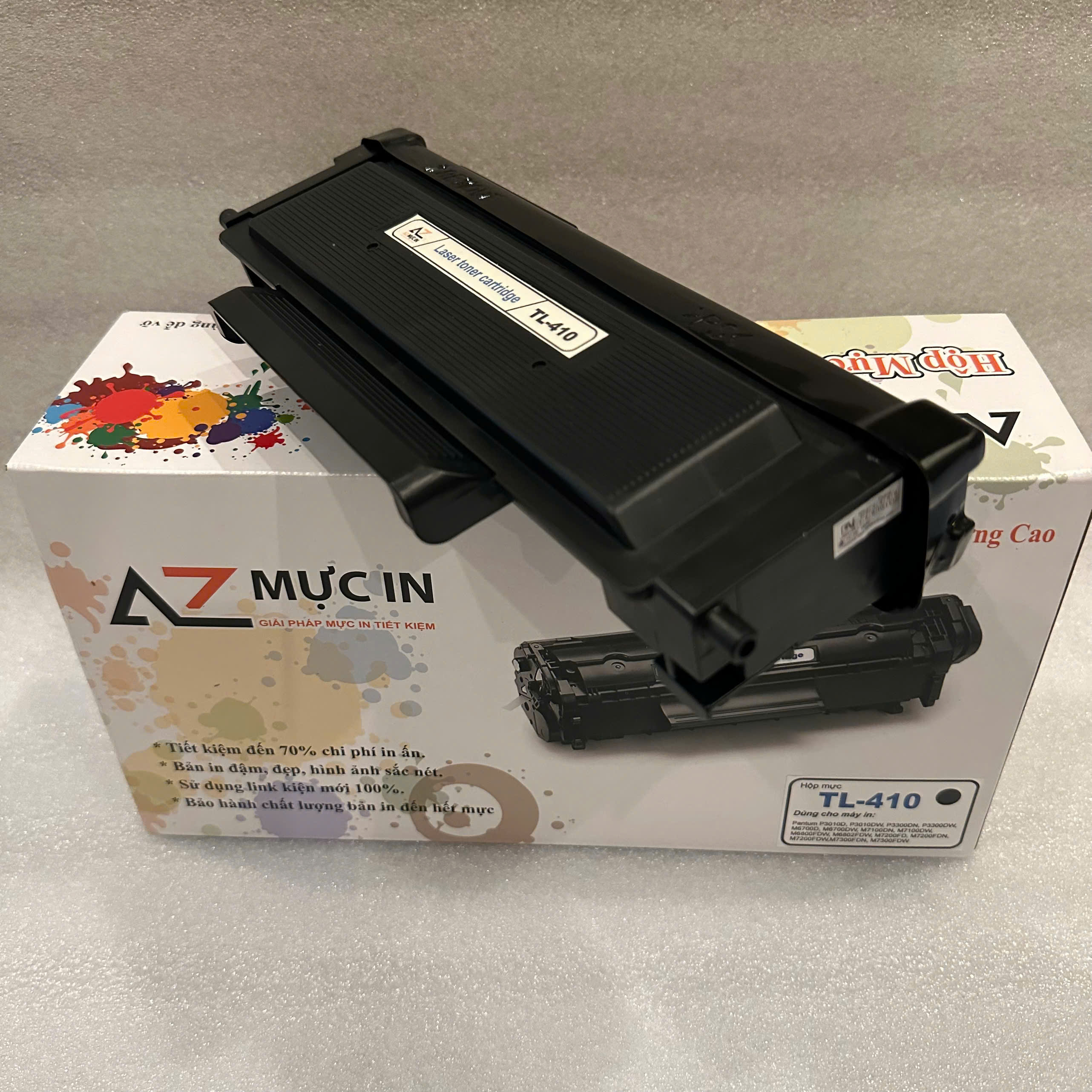 Mực in AZ TL 410, cụm drum DL410 dùng cho máy in Pantum P3010D, P3012D, P3300DN | M6700D, M6700DW, M6702DW - Hàng chính hãng