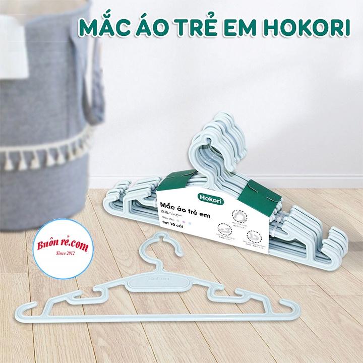 Set 10 móc treo quần áo trẻ em Hokori cao cấp -Mắc nhũ treo quần áo, móc phơi đồ