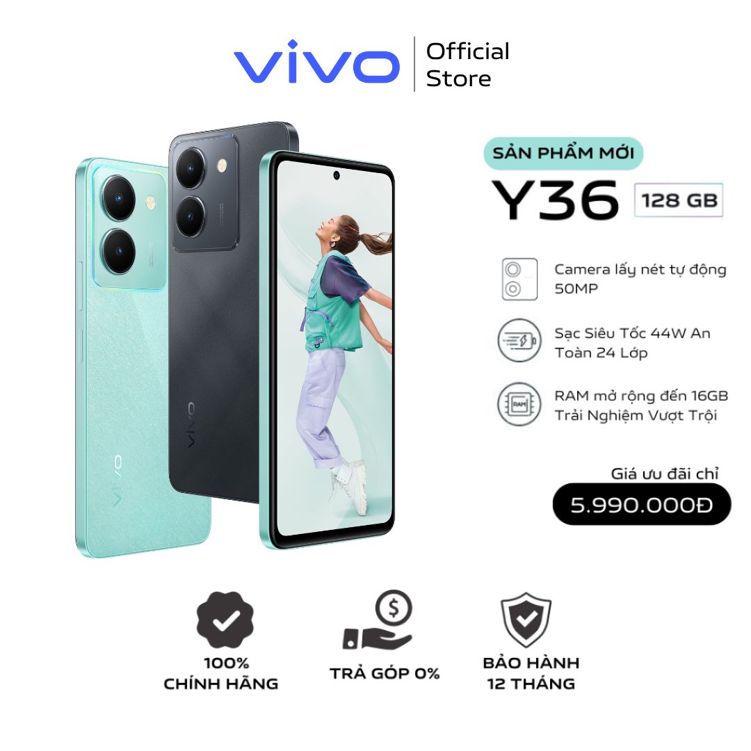 Điện thoại Vivo Y36 - Hàng Chính Hãng - Camera 50MP - Sạc Nhanh 44W