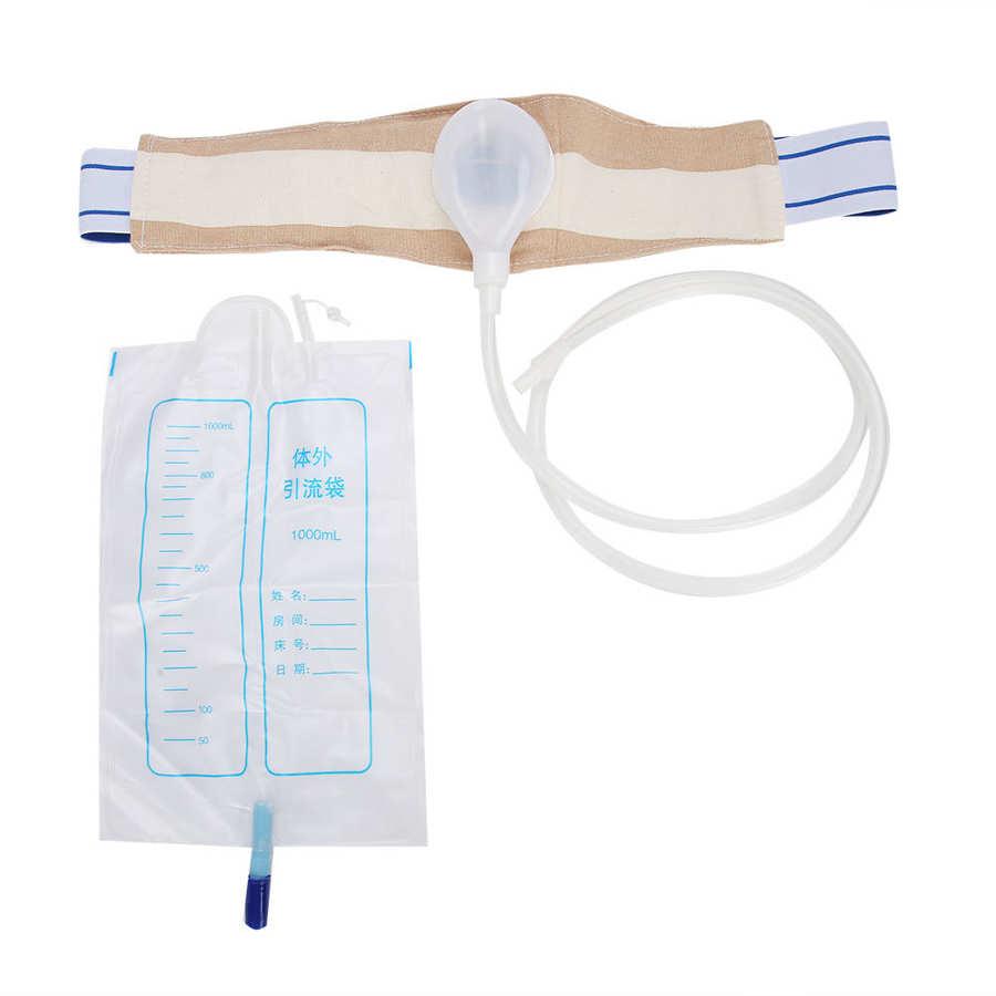 Có thể tái sử dụng Tã người lớn Nam Nước Tiểu Túi Ngày Đêm Dual Sử Dụng Đeo Nam Nước Tiểu Túi Nằm Liệt Giường Bệnh Nhân Tiểu Tiện Quần