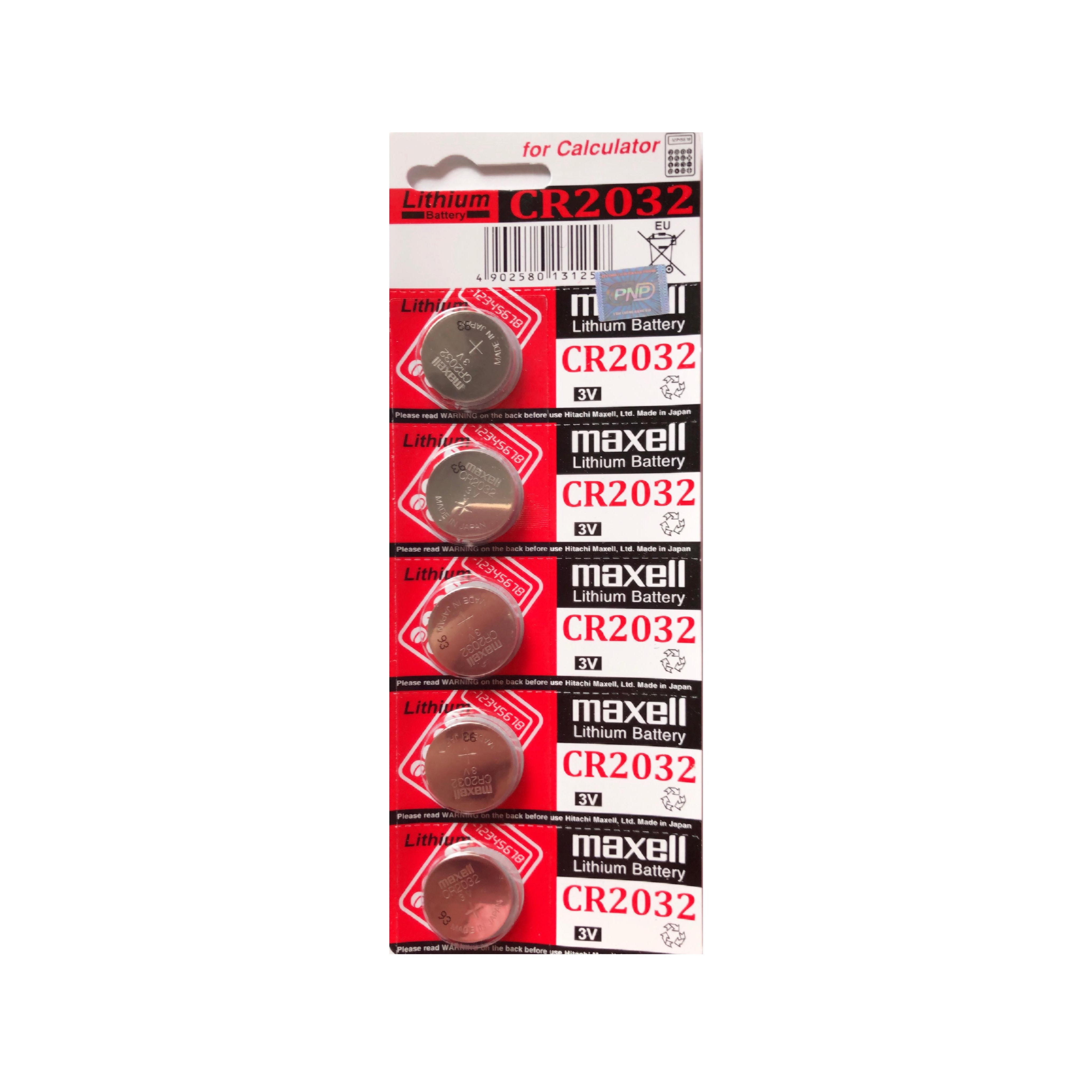 Vỉ 5 viên pin nút Maxell CR2032 Lithium 3V - HN - HÀNG CHÍNH HÃNG