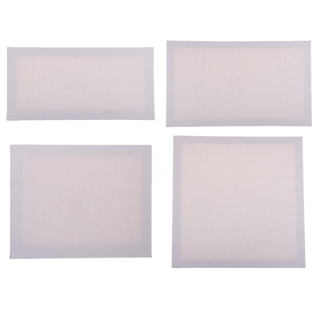 4 Vải Bảng Bảng Trắng Trơn Nghệ Sĩ Trống Cotton Co Giãn Vải Ban Cho Nghệ Thuật Tinh Dầu Acrylic Tranh (30X50 Cm,