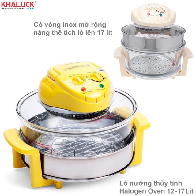 Lò nướng thủy tinh Khaluck.home KL-658H 17 lít - Hàng Chính Hãng