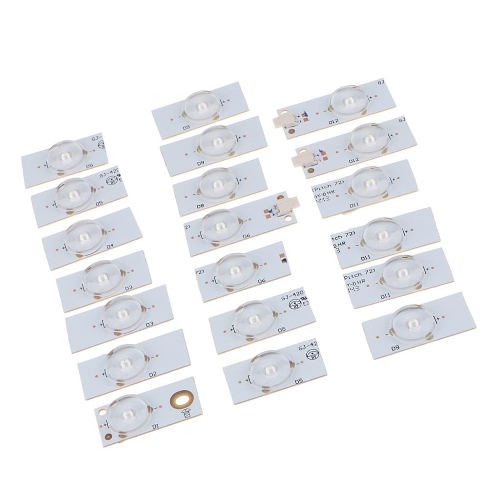 Chiếu Hậu Tivi Thay Thế SMD Hạt Đèn 6V Cho 32-65in Tivi, Gói 20