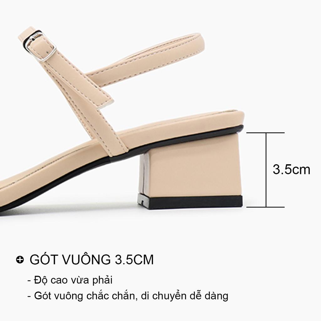 Sandal nữ cao gót 3p quai mảnh gót vuông mũi vuông thời trang bAimée &amp; bAmor - MS1588