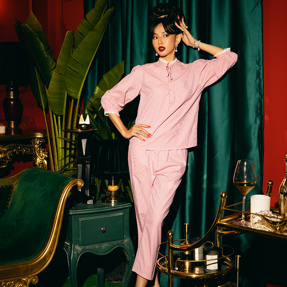 Bộ Đồ Satin Dài Nữ Vincy Thoáng Mát BKL050W21