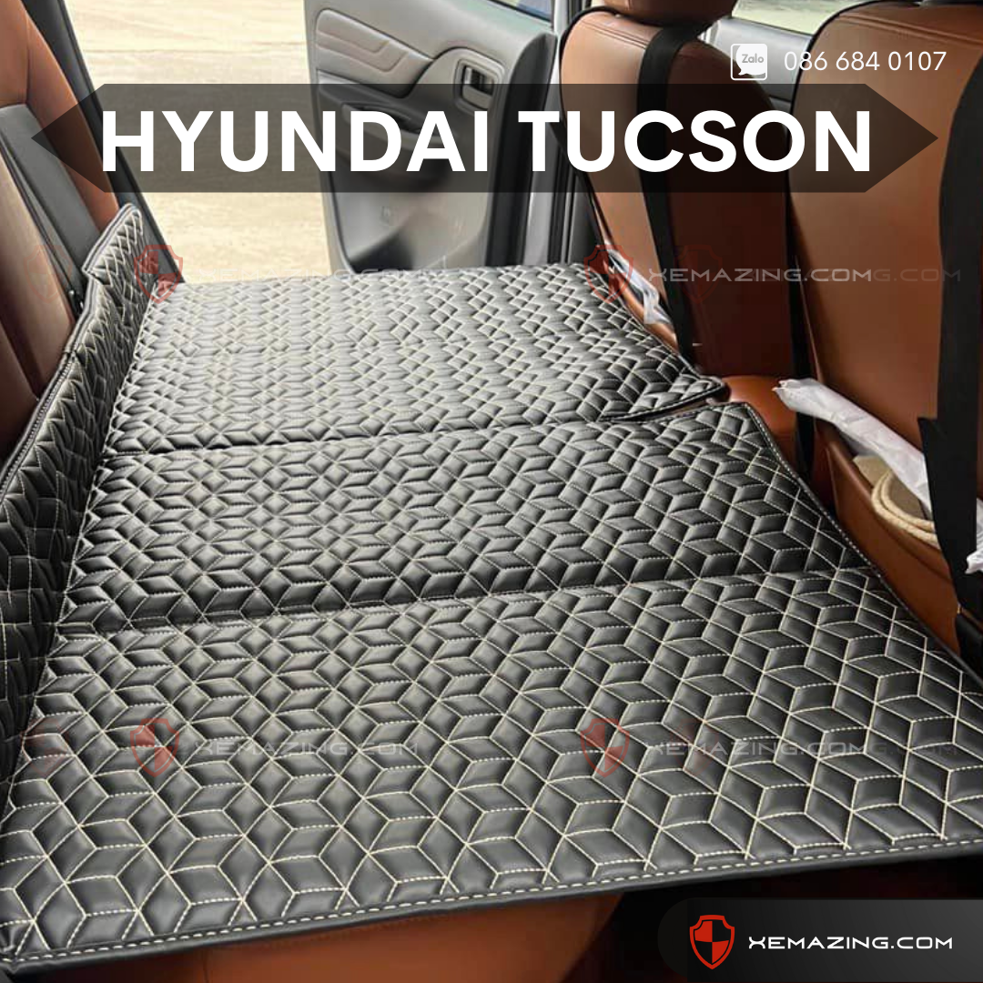 Đệm Nằm ô tô HYUNDAI TUCSON - Thiết kế 4 Khay Dọc Trợ Lực - Đệm không bơm như đệm hơi ô tô