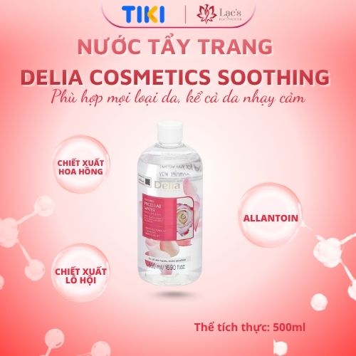 Nước tẩy trang - DELIA Cosmetics Soothing Micellar Water 500ml