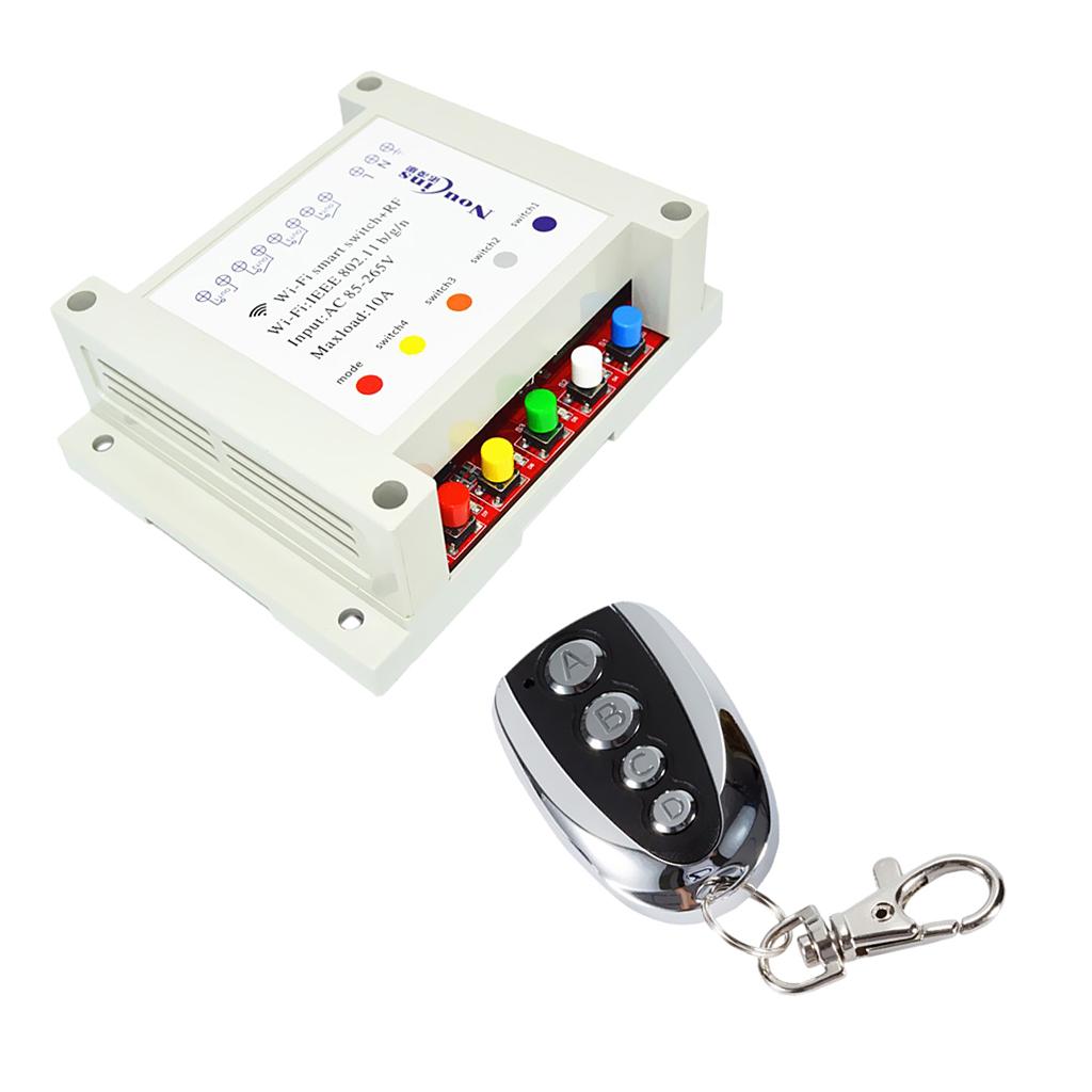 AC85-265V 4 Channel Wireless Remote Control WiFI Smart Home Switch 433MHz #5