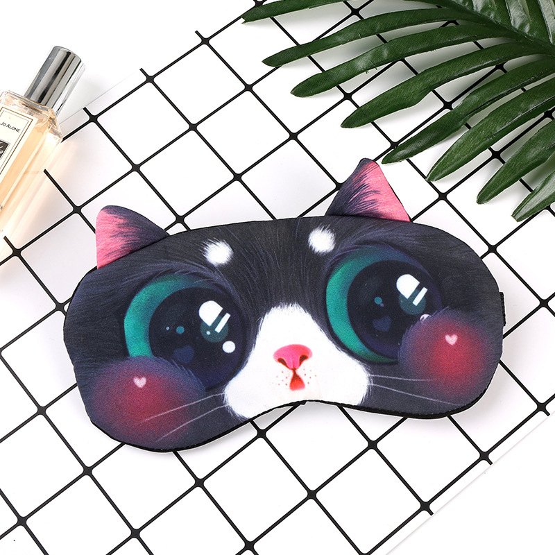 Bịt mắt ngủ con mèo - bịt mắt ngủ có túi nước giải nhiệt tặng kèm bịt tai chống ồn