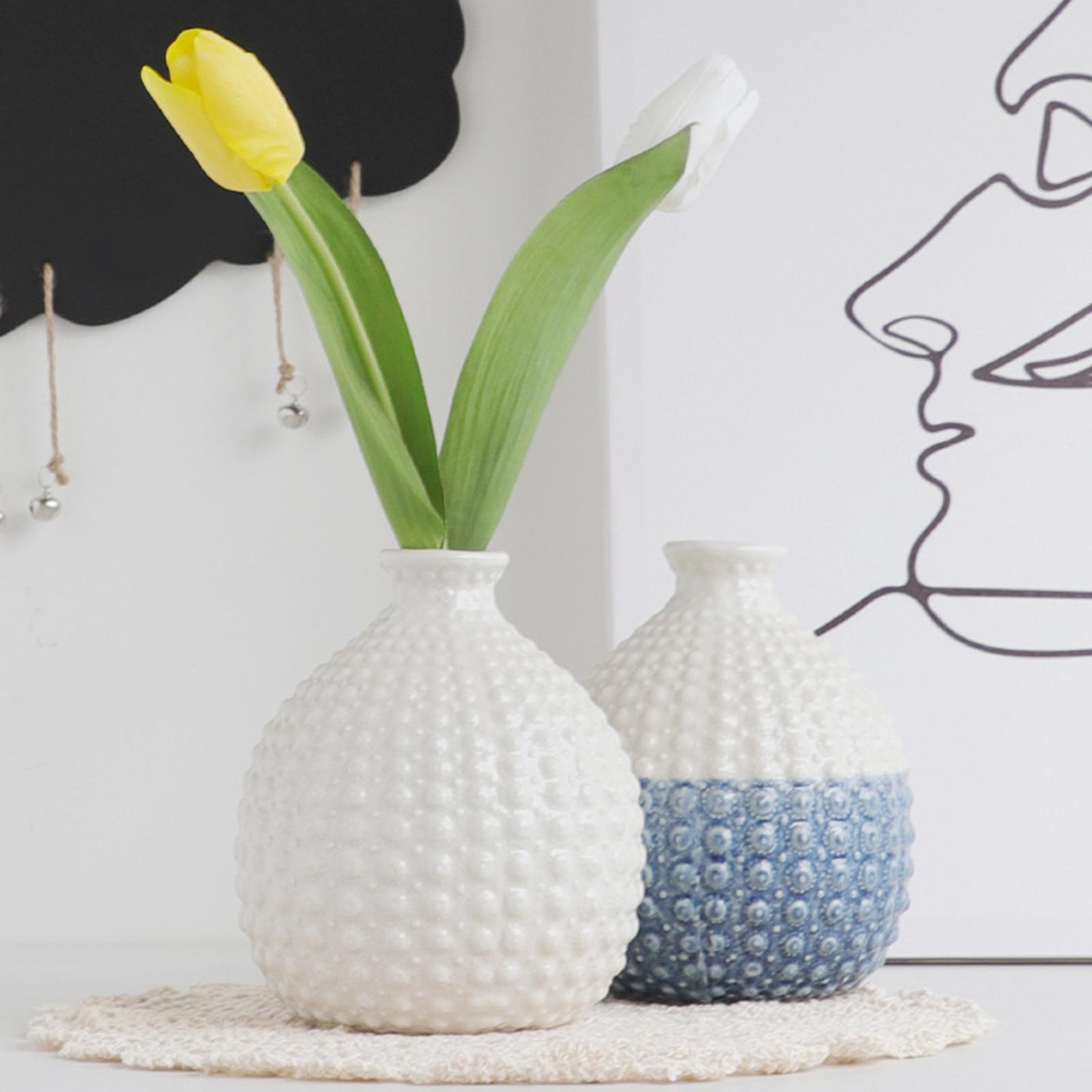 Nordic Ceramic Vase Dried Flower Vase Crafts Bedroom Garden Decor