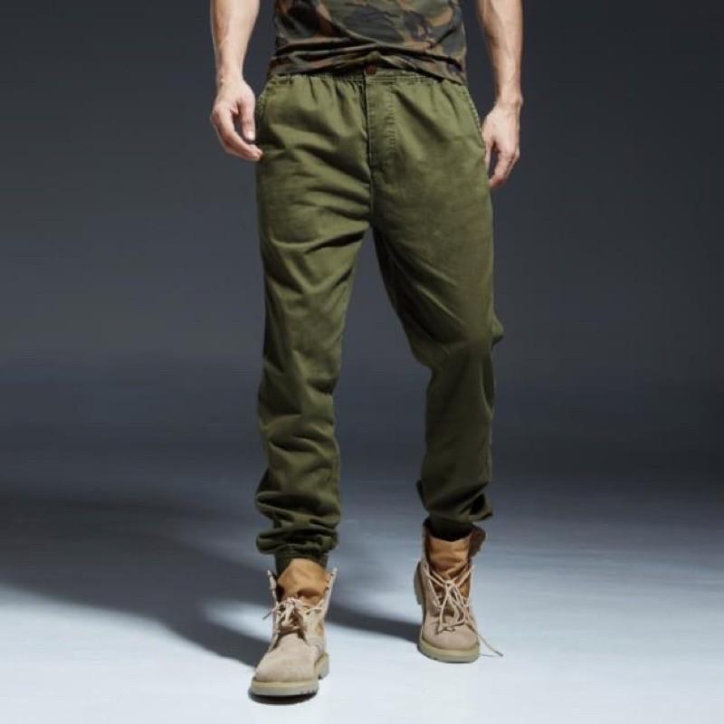 Quần jogger OCGL trơn_dã ngoại - camo cát