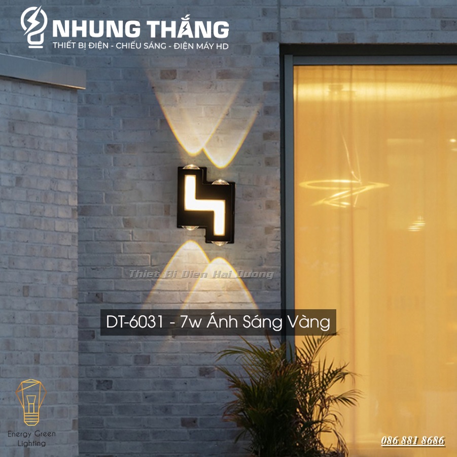 Đèn Hắt Tường Chống Nước DT-6031,DT-123-9CN - Thân Nhôm - Chip Led Siêu Sáng - Có Video