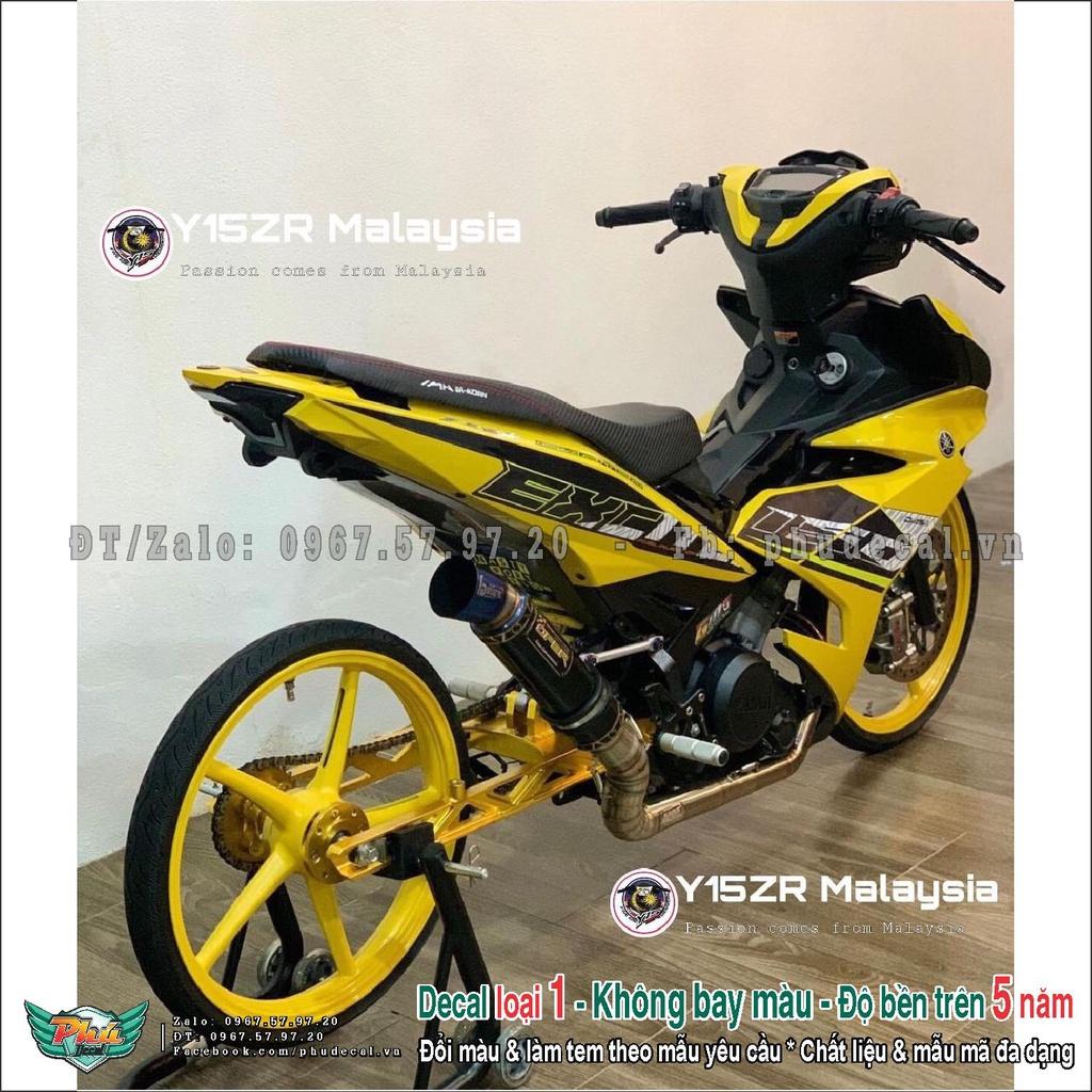 Tem rời Exciter 150 Vàng đen mẫu cover