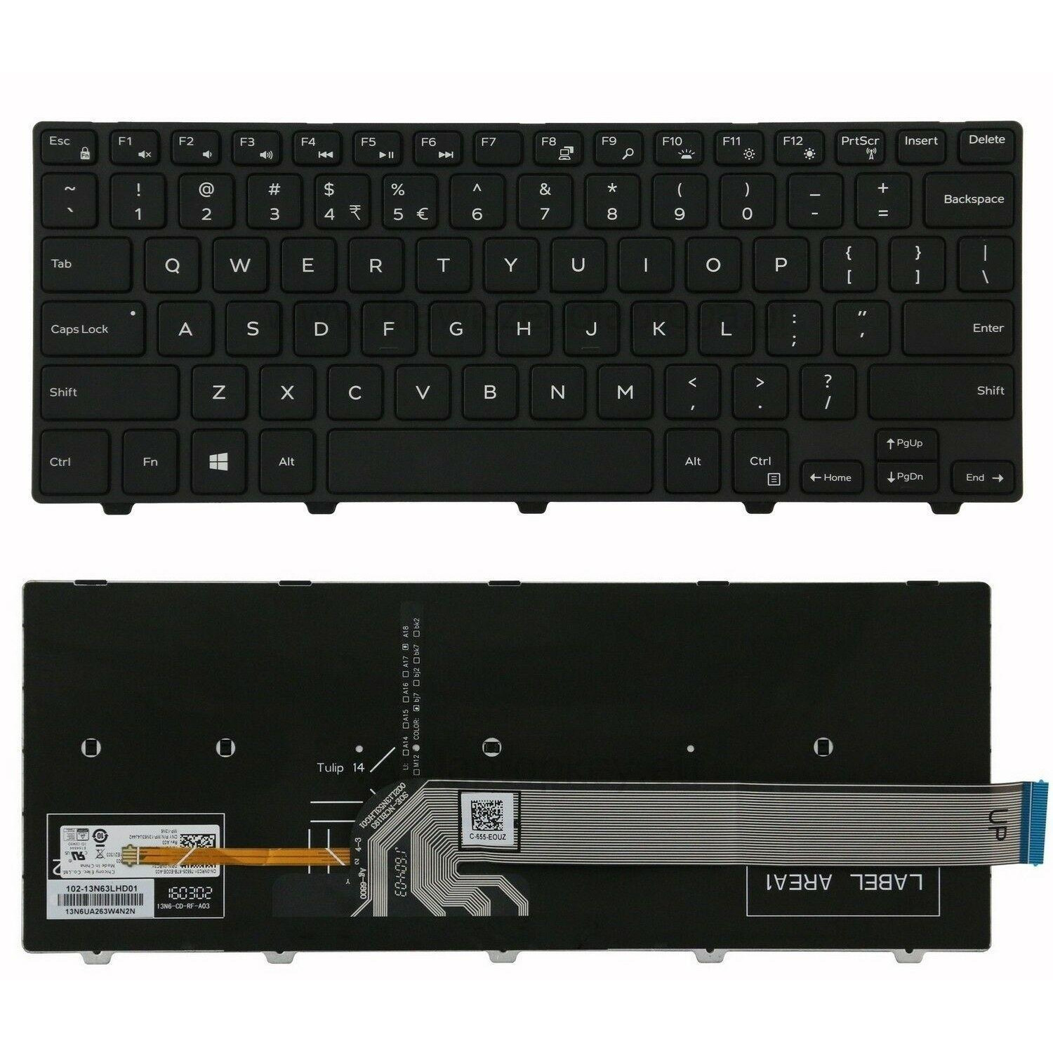 Bàn phím dành cho Laptop Dell 14-5000 5443 5445 5447 5448 5455 5458 (Có đèn nền)