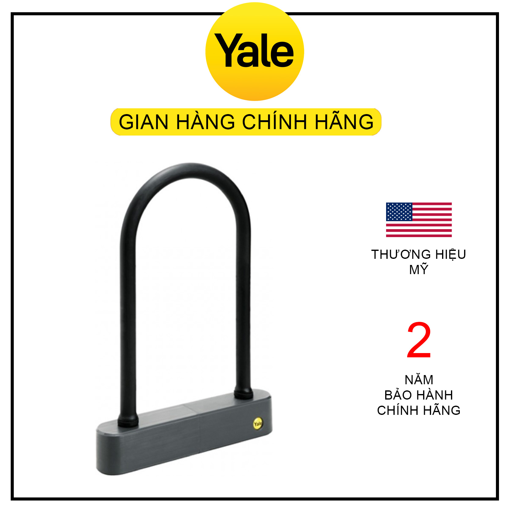 Khóa Xe chữ U YUL2/16/20/1 (Bảo hành 2 năm) - Hàng chính hãng