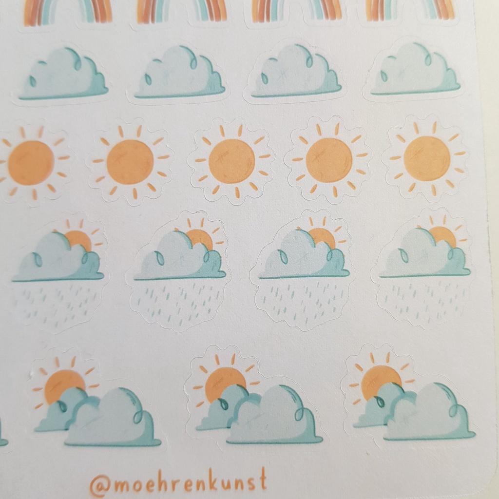 Essentials - Weather Stickers Sunny - Chuyên dán sổ | Bullet Journal Stickers, Planner Stickers, Scrapbook Stickers