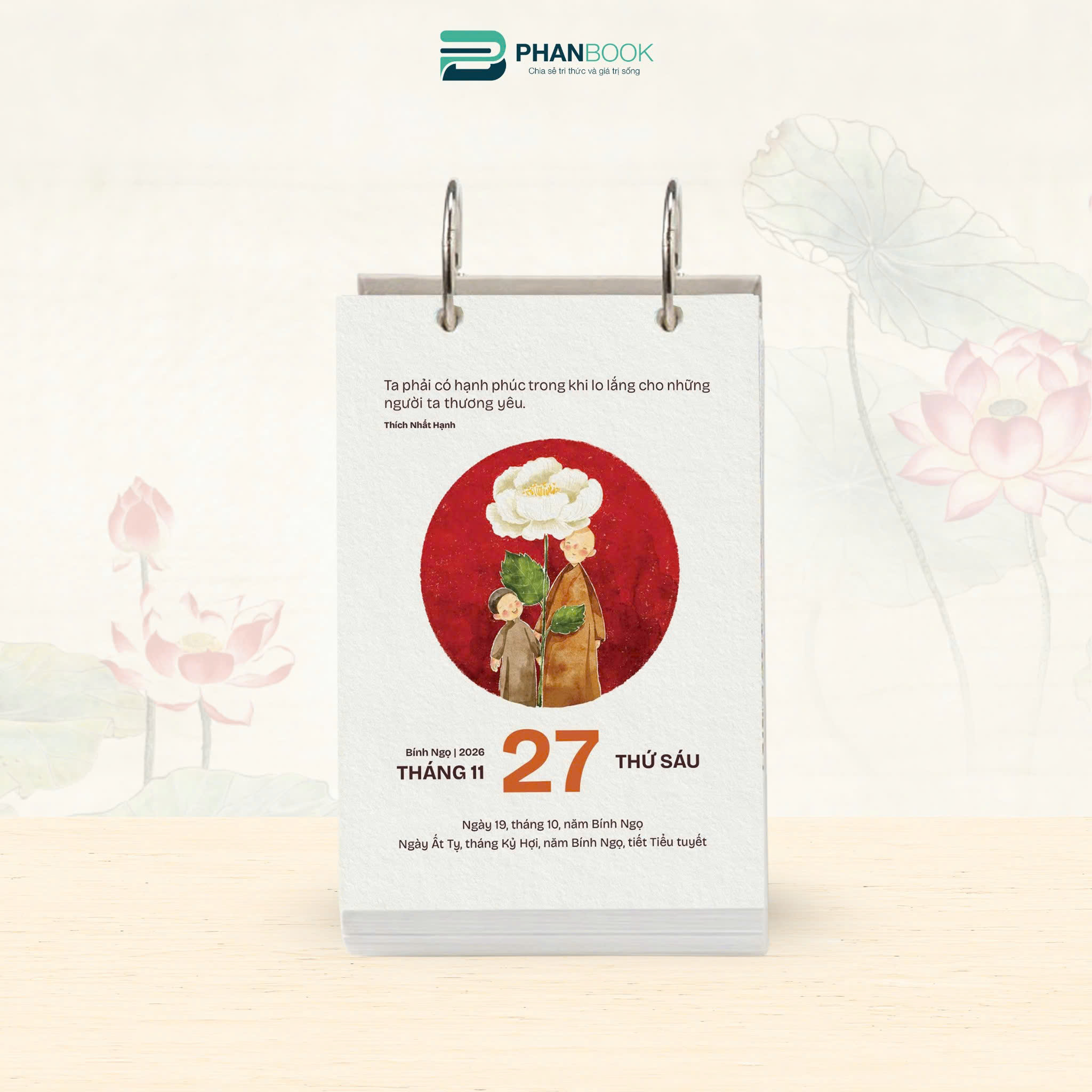 Lịch Bàn 2026 - 365 Ngày Lòng Đất Nở Hoa Trời - Thích Nhất Hạnh