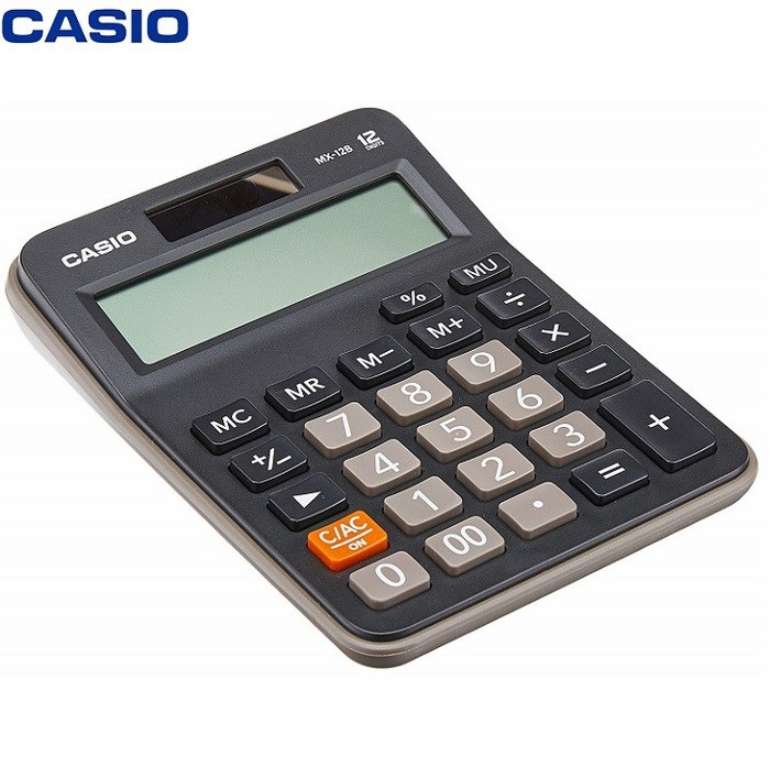 Máy tính Casio MX-12B, Bảo hành 7 năm - Giao màu ngẫu nhiên - Hàng chính hãng Bitex