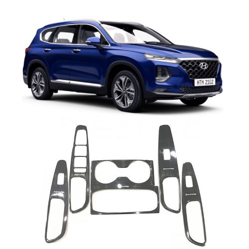 ỐP NỘI THẤT CHẤT LIỆU TITAN DÀNH CHO XE HYUNDAI SANTAFE 2019 CAO CẤP