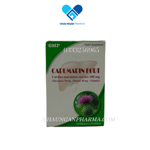 Cadumarin Fort Mediphar Hộp 100 viên - Hỗ trợ bảo vệ tế bào gan và tăng cường chức năng giải độc của gan, hạn chế tốn thương tế bào gan