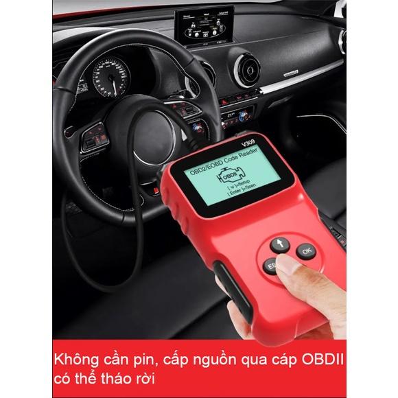 Thiết bị máy quét đọc xóa lỗi ô tô xe hơi OBD cắm trực tiếp sử dụng không cần cài đặt V309 mẫu mới loại tốt