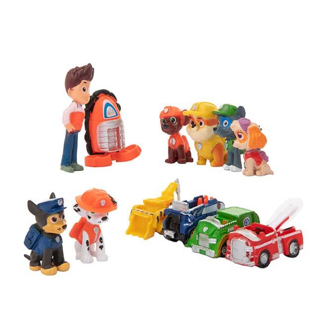 Bộ 18 đồ chơi chó cứu hộ Paw Patrol mô hình nhựa PVC cứng cho bé nhập vai trang trí bàn học,quà tặng sinh nhật - Vacimall