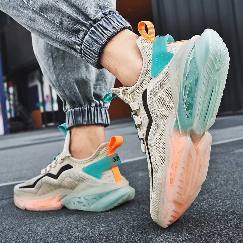 Giày Thể Thao Nam GEMI - Giày Sneaker Màu Kaki - Trắng - Đen, Giày Thể Thao Phù Hợp Mọi Lứa Tuổi, Ôm Chân - G5235