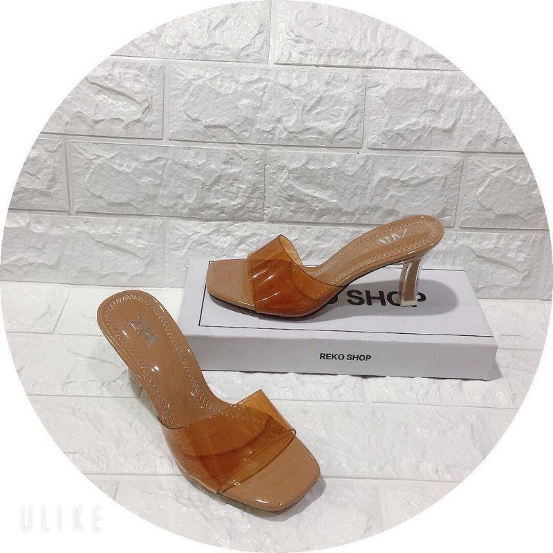 GUỐC QUAI MICA MÀU ĐEN HỒNG GÓT NHỎ - 7P