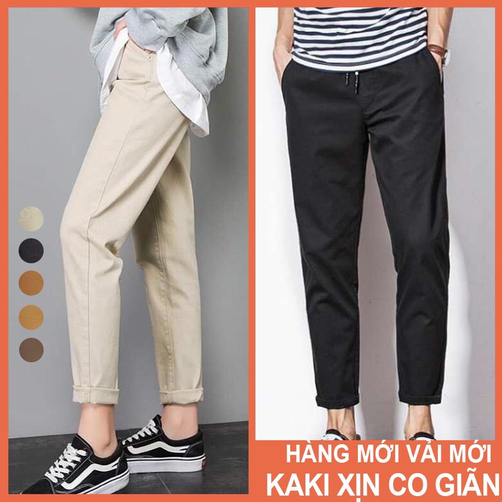 Quần baggy Kaki Nam Nữ Unisex Cao Cấp ,chất liệu kaki mềm mịn, thoáng mát , kiểu dáng basic trơn dễ phối đồ phù hợp đi học, đi làm, đi chơi, có nhiều màu và size để lựa chọn