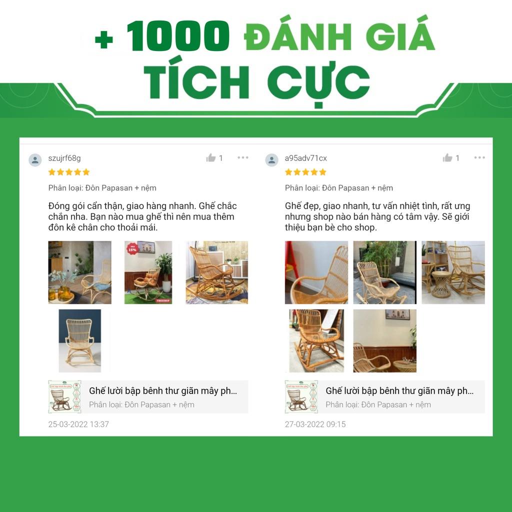 Ghế lười bập bênh thư giãn mây phòng ngủ người già, decor ban công đọc sách, trang trí phòng khách xem tivi / HealHomes